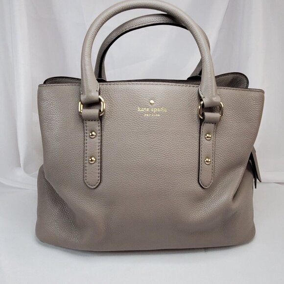 Kate Spade New York Taupe Evangelie Larchmont Satchel Leather Crossbody/Handbag - Picture 16 of 16